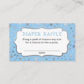 Blue Silver Boy Twinkle Star luier loterij tickets Informatiekaartje (Voorkant)