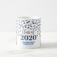 Blue Silver Class of 2020 Photo Afstuderen Mok