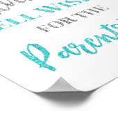 Blue Silver Confetti Advies voor Ouders te zijn Si Poster (Hoek)