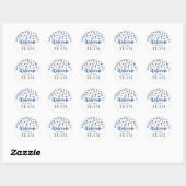 Blue Silver Confetti Welcome to Team Ronde Sticker (Vel)