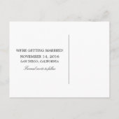 Blue Silver Dragon Save the Date Briefkaart (Achterkant)