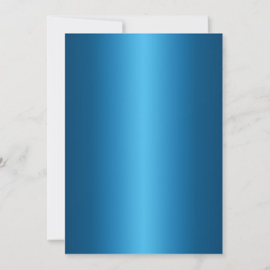 Blue, Silver en White 65th Birthday Invitation Kaart (Achterkant)