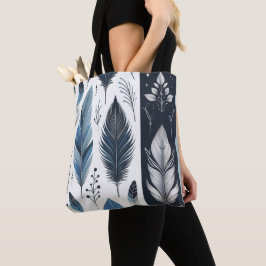 Blue & Silver Feather Tas