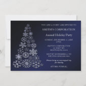 Blue Silver Festive Corporate-feestdag Kaart (Voorkant)