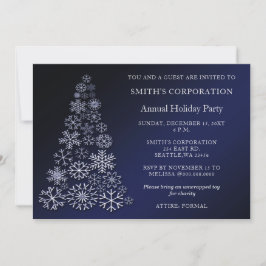 Blue Silver Festive Corporate-feestdag Kaart