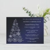 Blue Silver Festive Corporate-feestdag Kaart (Staand voorkant)