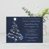 Blue Silver Festive Corporate-feestdag Kaart (Staand voorkant)