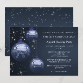 Blue Silver Festive Corporate-feestdag Kaart