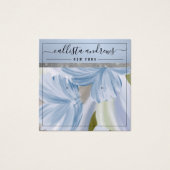 Blue Silver Floral Glitter Earring Display Kaart (Voorkant)