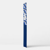 Blue Silver Glitter Chevron - Gepersonaliseerd Case-Mate iPhone Case (Achterkant / Rechts)