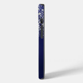 Blue Silver glitter-naamscript Case-Mate iPhone Case (Achterkant / Links)