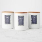 Blue Silver Glitter Product Label Logo Rhinestones Voedselcontainer Etiket (Flessen)