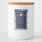 Blue Silver Glitter Product Label Logo Rhinestones Voedselcontainer Etiket (Voorkant)