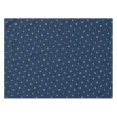 Blue Silver Grey Stars Pattern Festive Elegant Tafelkleed (Voorkant (Horizontaal))