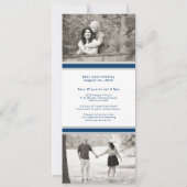 Blue Silver Hockey Ticket Weddenschap Save the Dat Save The Date (Achterkant)