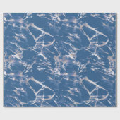 Blue Silver Marble Cadeaupapier (Vlak)