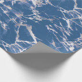 Blue Silver Marble Cadeaupapier (Hoek)