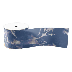 Blue Silver Marble Grosgrain Lint