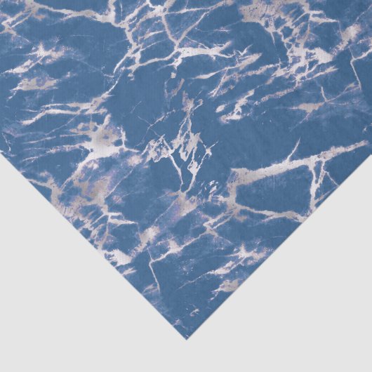 Blue Silver Marble Tissuepapier (Detail)