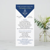 Blue Silver Masonic Installation Program Sjabloon (Staand voorkant)
