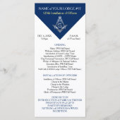 Blue Silver Masonic Installation Program Sjabloon (Voorkant)