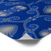 Blue Silver Mosaic Poster (Hoek)