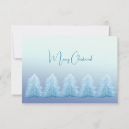 Blue Silver Nordic Merry Kerstmis Bedankkaart