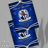 Blue Silver Pastor Appreciation Church Service Flyer