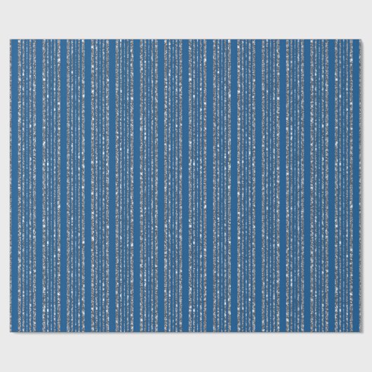 Blue Silver Pattern Cadeaupapier (Vlak)