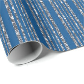 Blue Silver Pattern Cadeaupapier (Rol Hoek)
