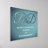 Blue Silver PhD Afstuderen Welkom Folie Afdrukken (Laagn)