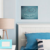 Blue Silver PhD Afstuderen Welkom Folie Afdrukken (Insitu (Slaapkamer))