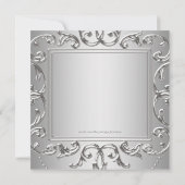 Blue Silver Prince Baby Shower-uitnodigingen Kaart (Achterkant)