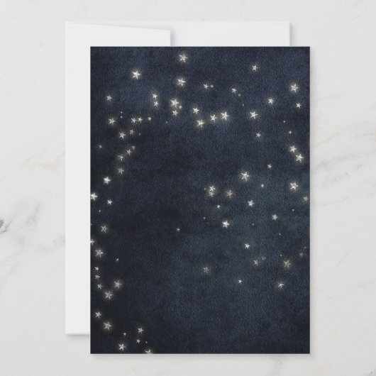 Blue Silver Reach voor sterren Celestial Afstudere Kaart (Achterkant)