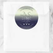 Blue Silver Shimmery Product Label juwelen Monogra (Tas)