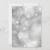 Blue Silver Snowflake Corporate Holiday Party Kaart (Achterkant)