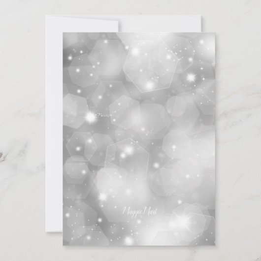 Blue Silver Snowflake Corporate Holiday Party Kaart (Achterkant)