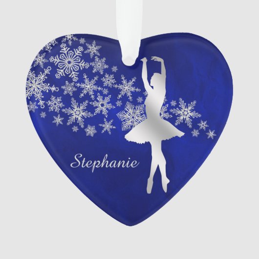 Blue Silver Snowflake Dancer Ornament (voorkant)