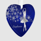 Blue Silver Snowflake Dancer Ornament (voorkant)