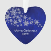 Blue Silver Snowflake Dancer Ornament (achterkant)