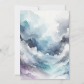 Blue Silver Snowflake Winter Baby shower Elegant Kaart (Achterkant)