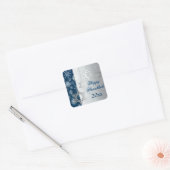 Blue, Silver Snowflakes Happy Hanukkah Sticker (Envelop)
