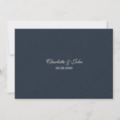 Blue Silver Snowflakes Winter behalve de datum Save The Date (Achterkant)