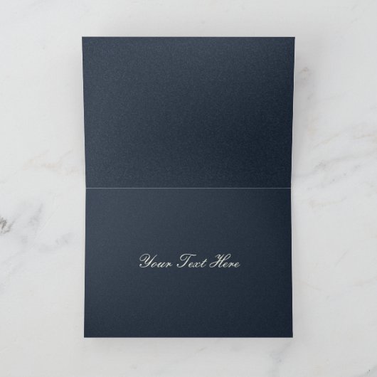 Blue Silver Snowflakes Winter bruiloft Hartelijk d Bedankkaart (Binnen)