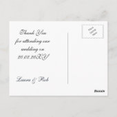 Blue Silver Snowflakes Winter bruiloft Hartelijk d Briefkaart (Achterkant)