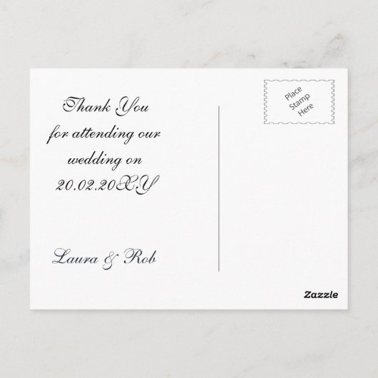 Blue Silver Snowflakes Winter bruiloft Hartelijk d Briefkaart (Achterkant)