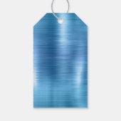 Blue Silver Sparkle Glitter gepersonaliseerd Cadeaulabel (Achterkant)