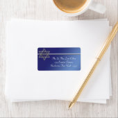 Blue Silver Star van David Adresetiketten Etiket (Insitu)