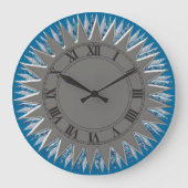 Blue Silver Sun Wall klok (Voorkant)