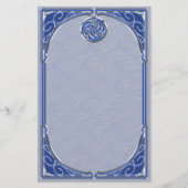 Blue Silver Triskel Briefpapier (Voorkant)